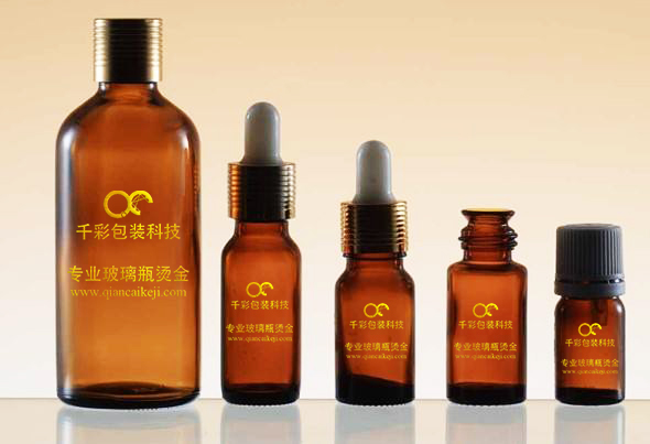棕色瓶精油瓶烫金玻璃瓶烫金